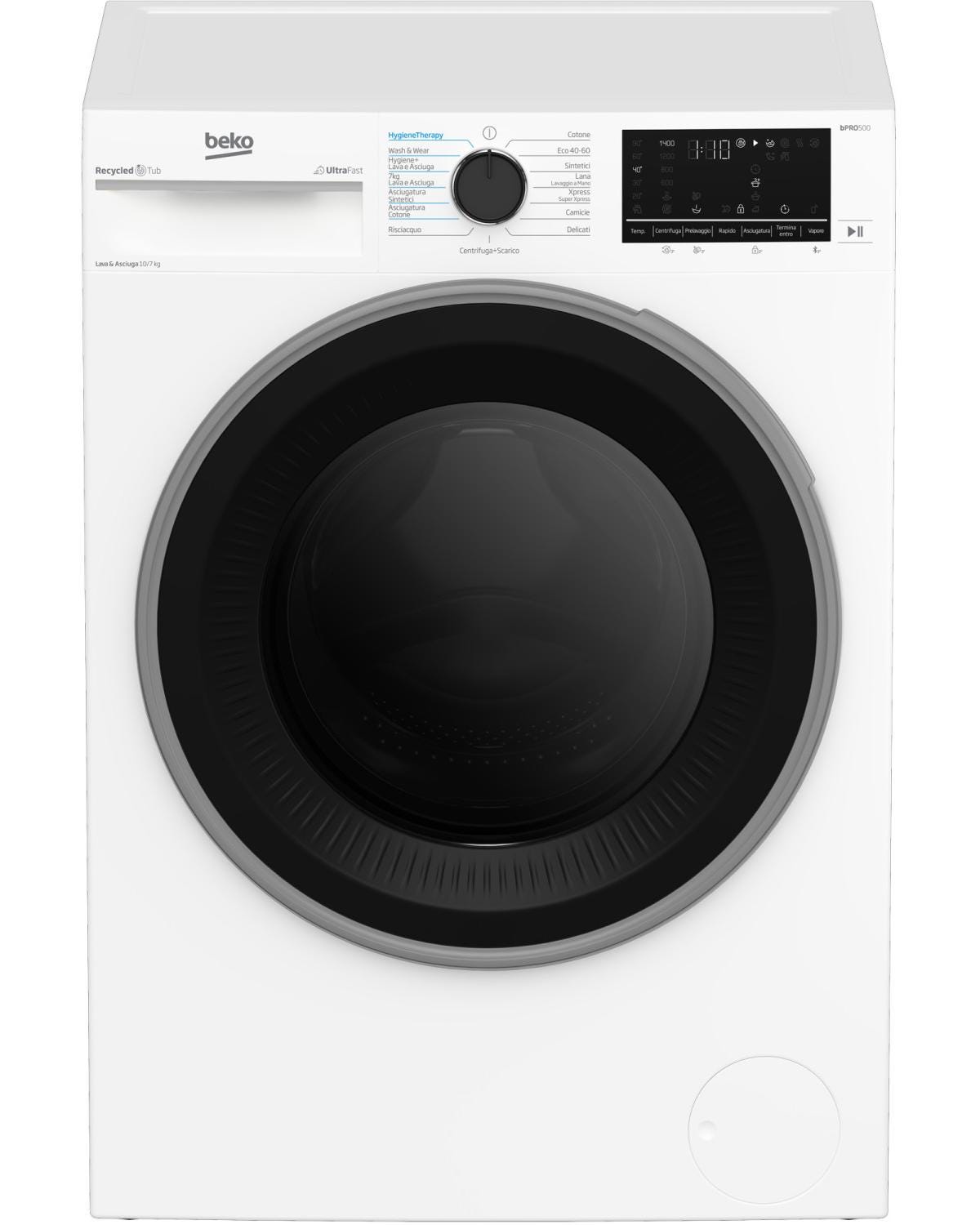 Beko BDT510744S lavadora-secadora Independiente Carga frontal