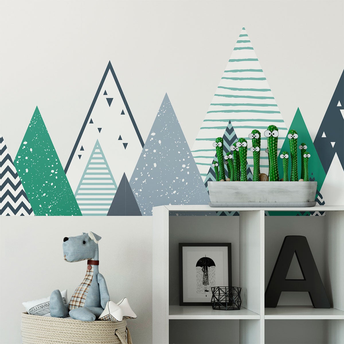 Adesivo bambino di montagna scandinavo zorka - Sticker adesivo - adesivi murali - 80x135cm - 5