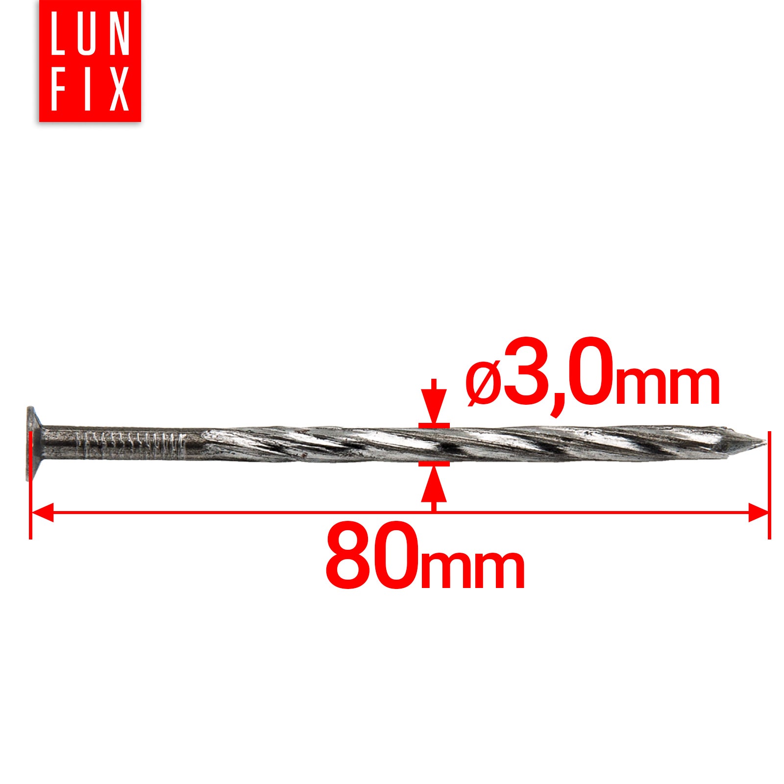 Gwoździe skręcane 3x80 mm 1kg - 2