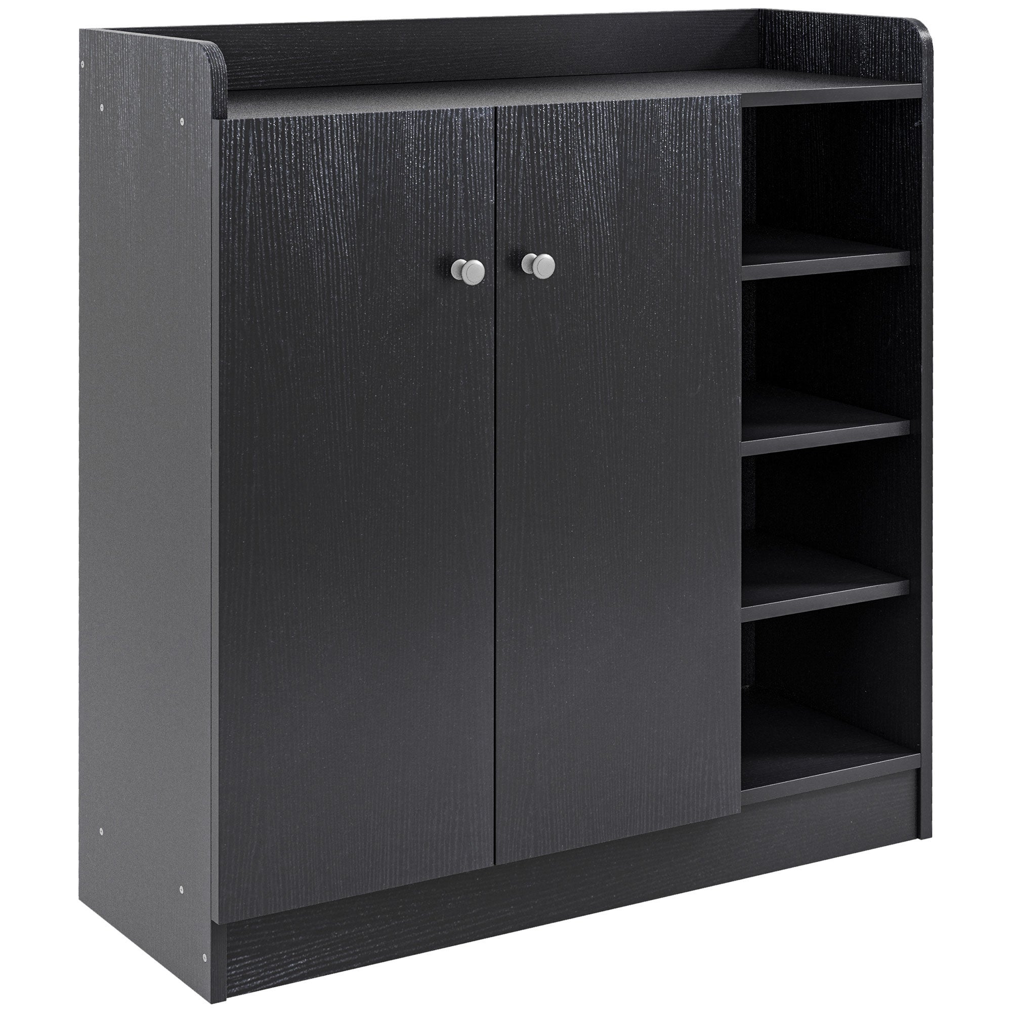 HomCom dulap pentru pantofi, 83x30x90cm, negru | Aosom Romania