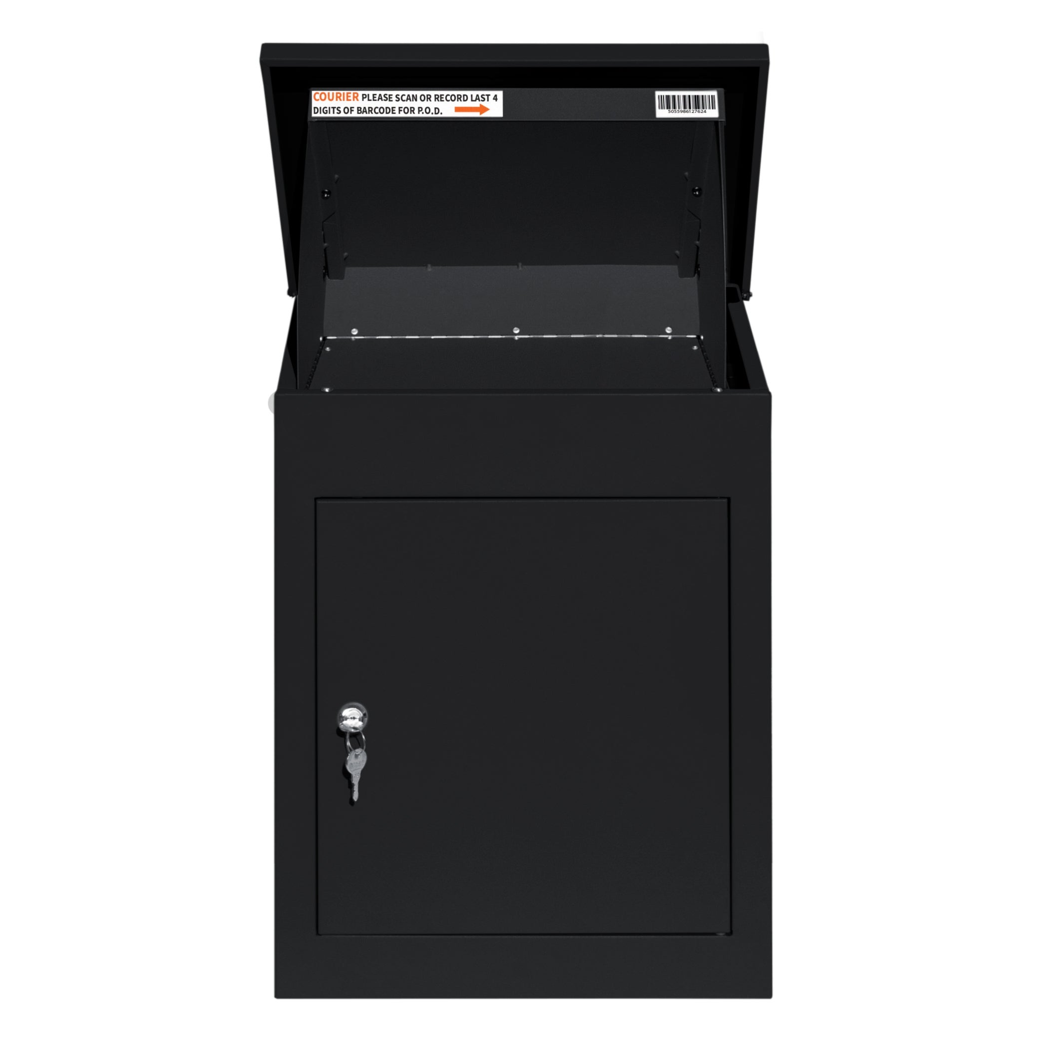 Boîte à Colis & Lettres Anti-Vol Murale en Acier Noir Murale Colissimo Grande Boîte jusqu'à 35 x 19 x 15 cm - 100 % - 9