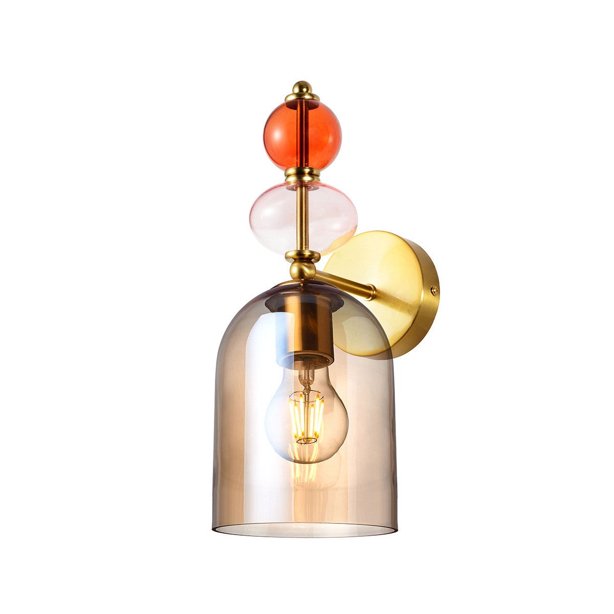 Kinkiet TROPEA bursztynowy 1xE27x15W wym: 32,5x17,5x17,5 cm IP20 Light Prestige