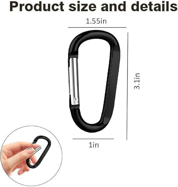 Lot De 4 Mousquetons De Verrouillage En Alliage D'aluminium Avec