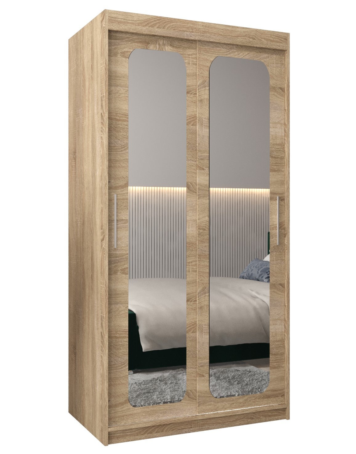 Szafa przesuwna garderoba PROMO T3 100 x 62 x 200 cm Sonoma - Abiks Meble