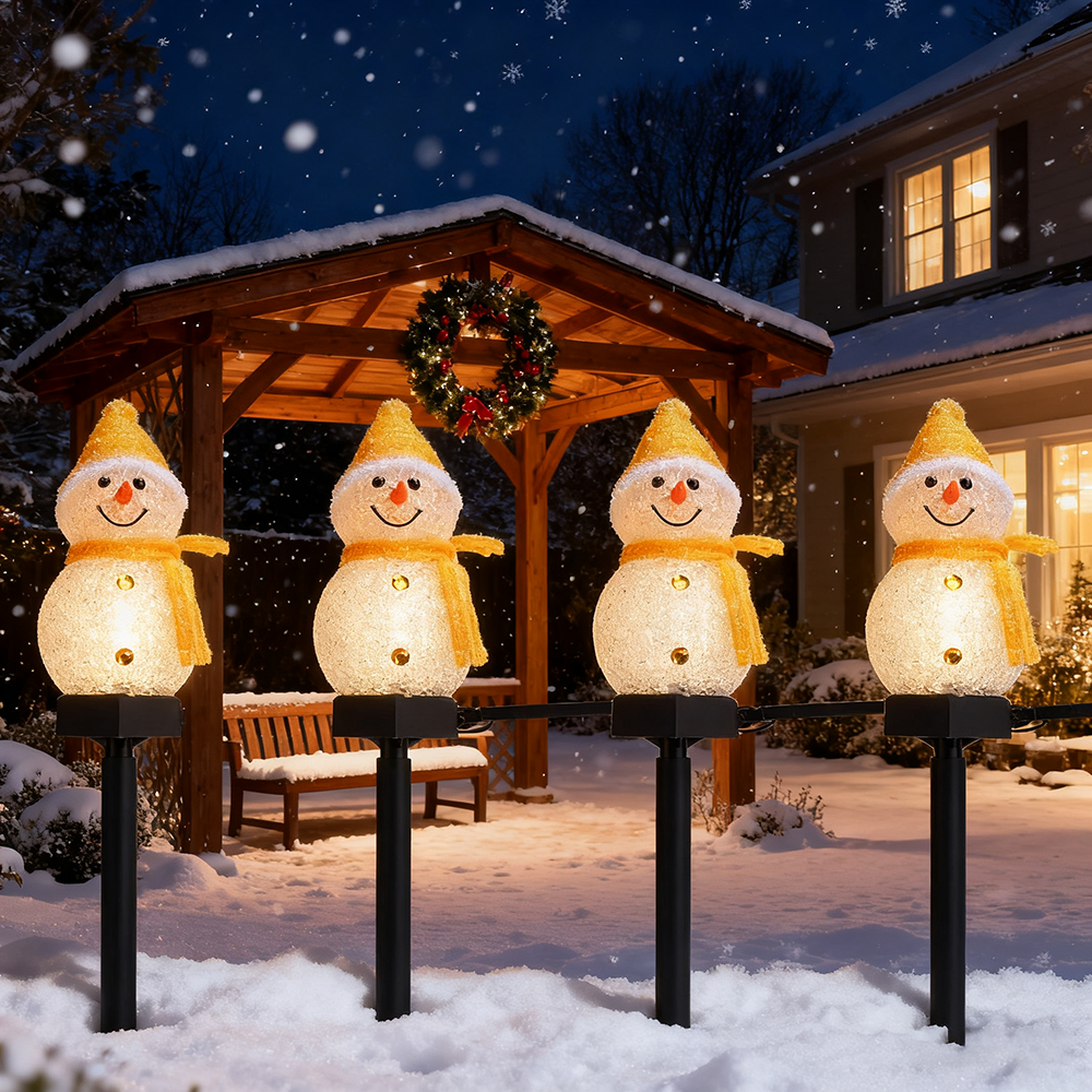 Pere Noel Decoration Exterieur Hogardeck Décorations De Noël Extérieures Pour La Maison, 4 Piquets Decoration Balcon Noel