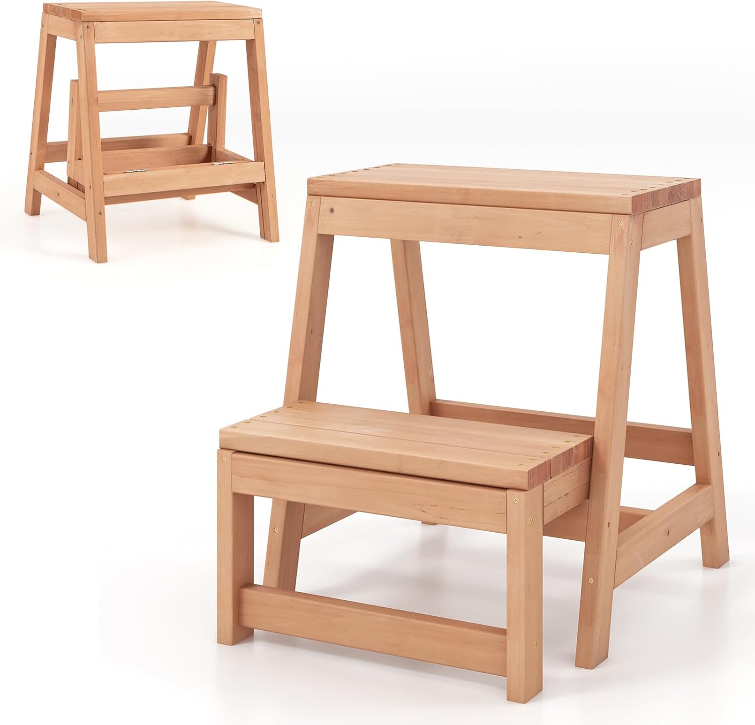 Marche Pied Multifonction Support Plantes Escabeau 2 Marches Pliable 