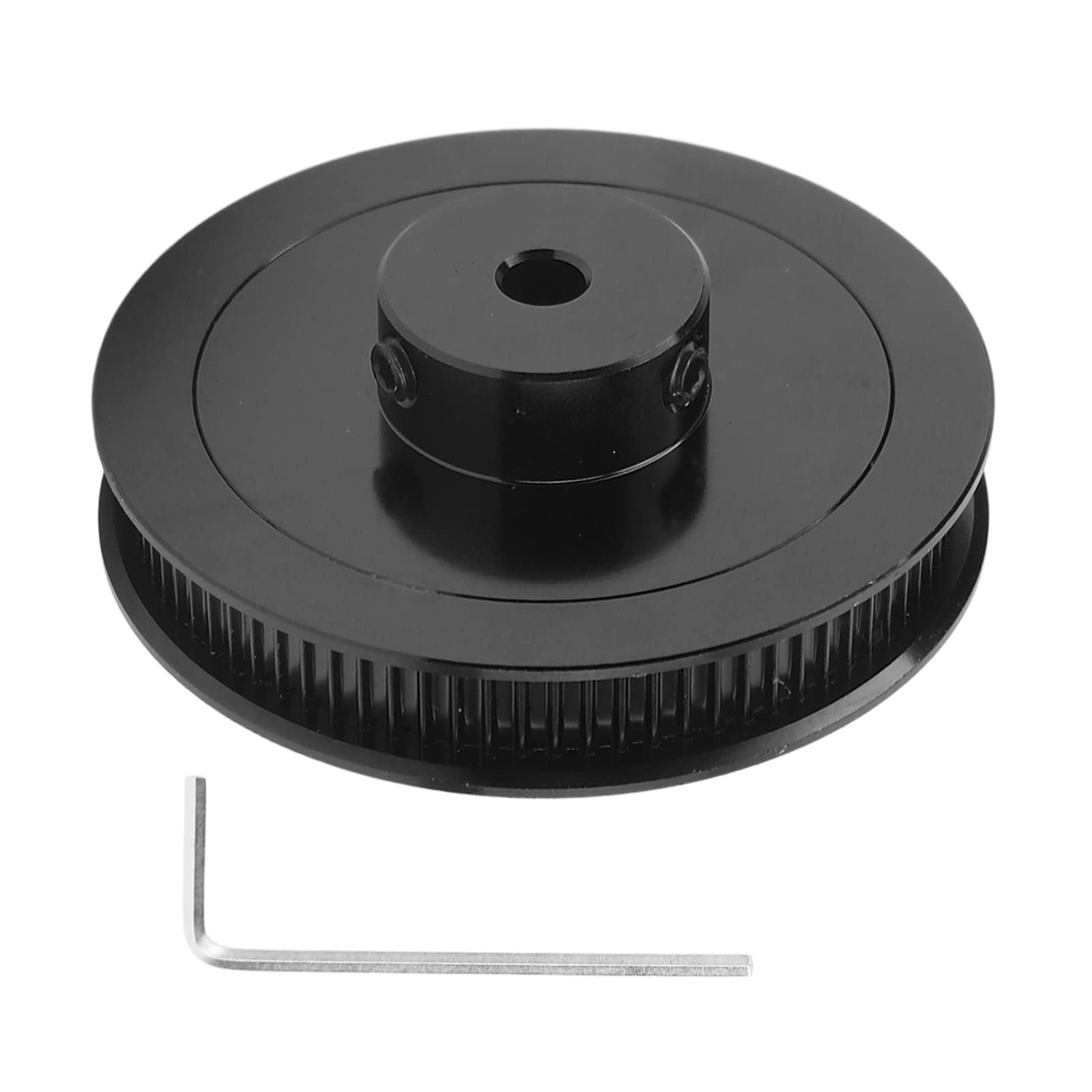 Roda síncrona 80T 5mm GT2 Polia de correia dentada Liga de aço para impressora 3D Torno CNC (preto) - 6