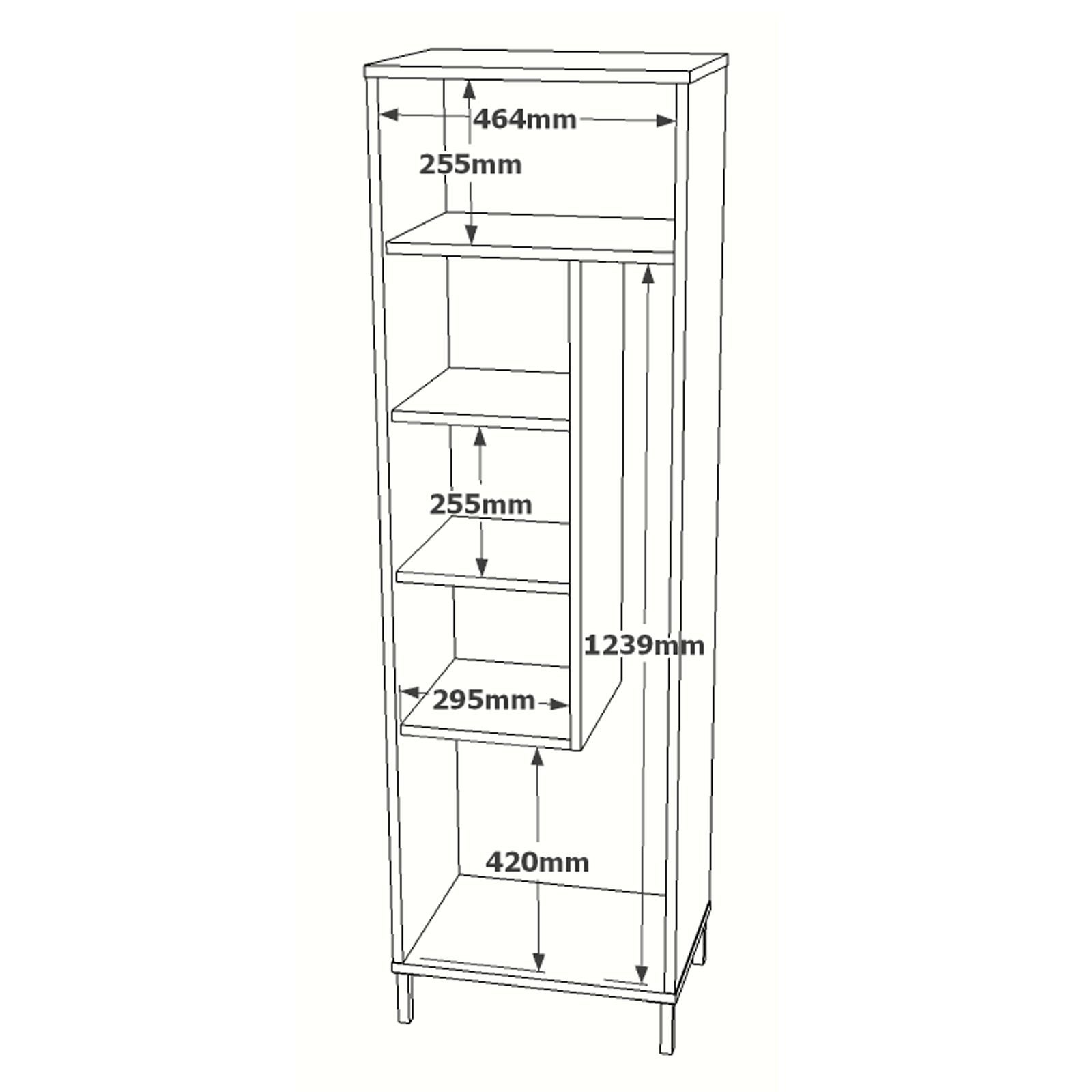 Columna De Baño Multiusos Con Compartimento Para Ropa 50x36x165H Roble Y Blanco Margarita - 7