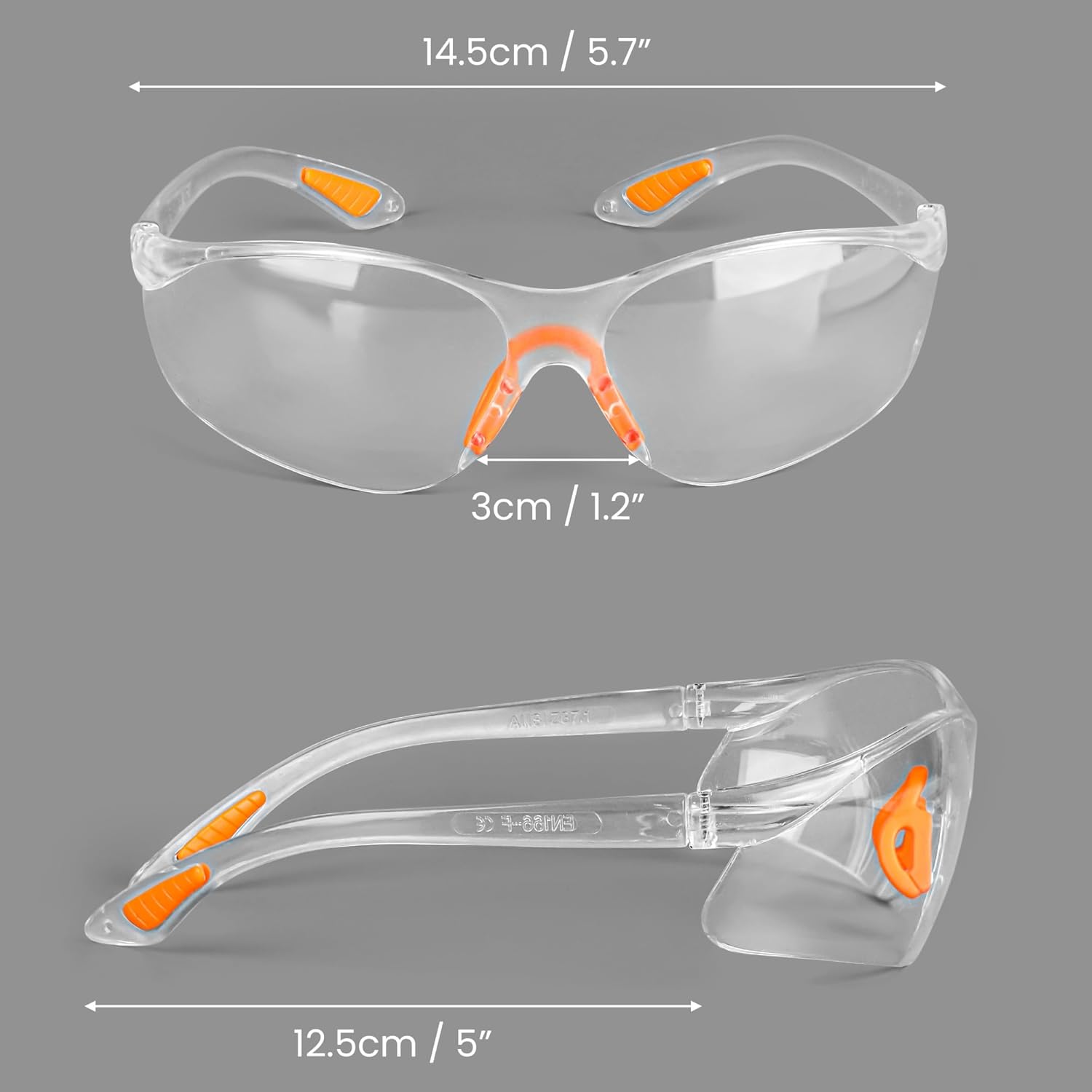 Xinlon 4 Paires Lunette Protection, Lunettes de Sécurité Transparentes