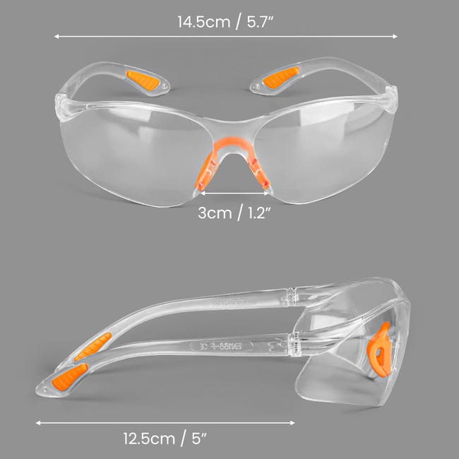Xinlon 4 Paires Lunette Protection, Lunettes de Sécurité Transparentes Xinlon 4 Paires Lunette Protection, Lunettes de Sécurité Transparentes