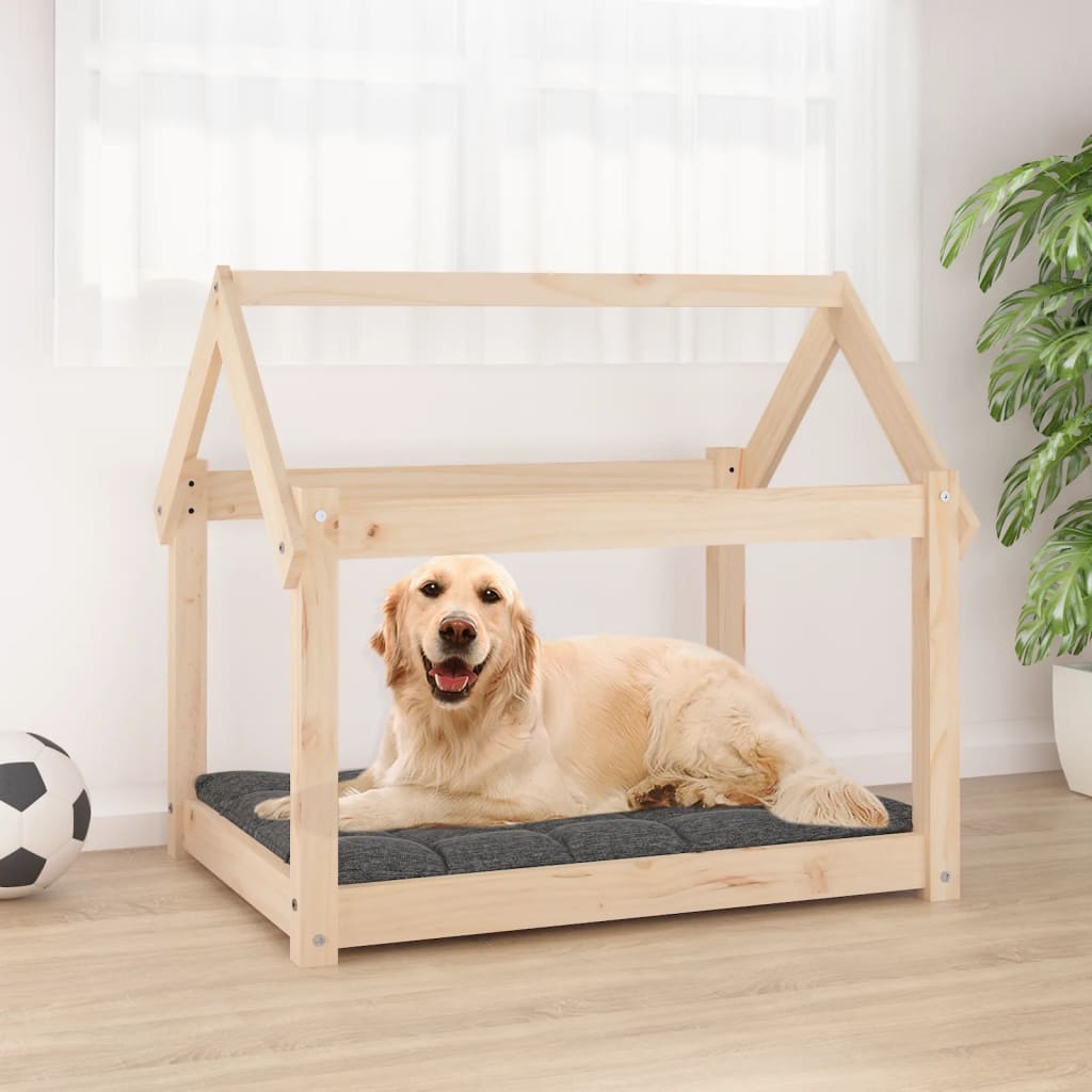 Legowisko dla psa, 81x60x70 cm, lite drewno sosnowe vidaXL