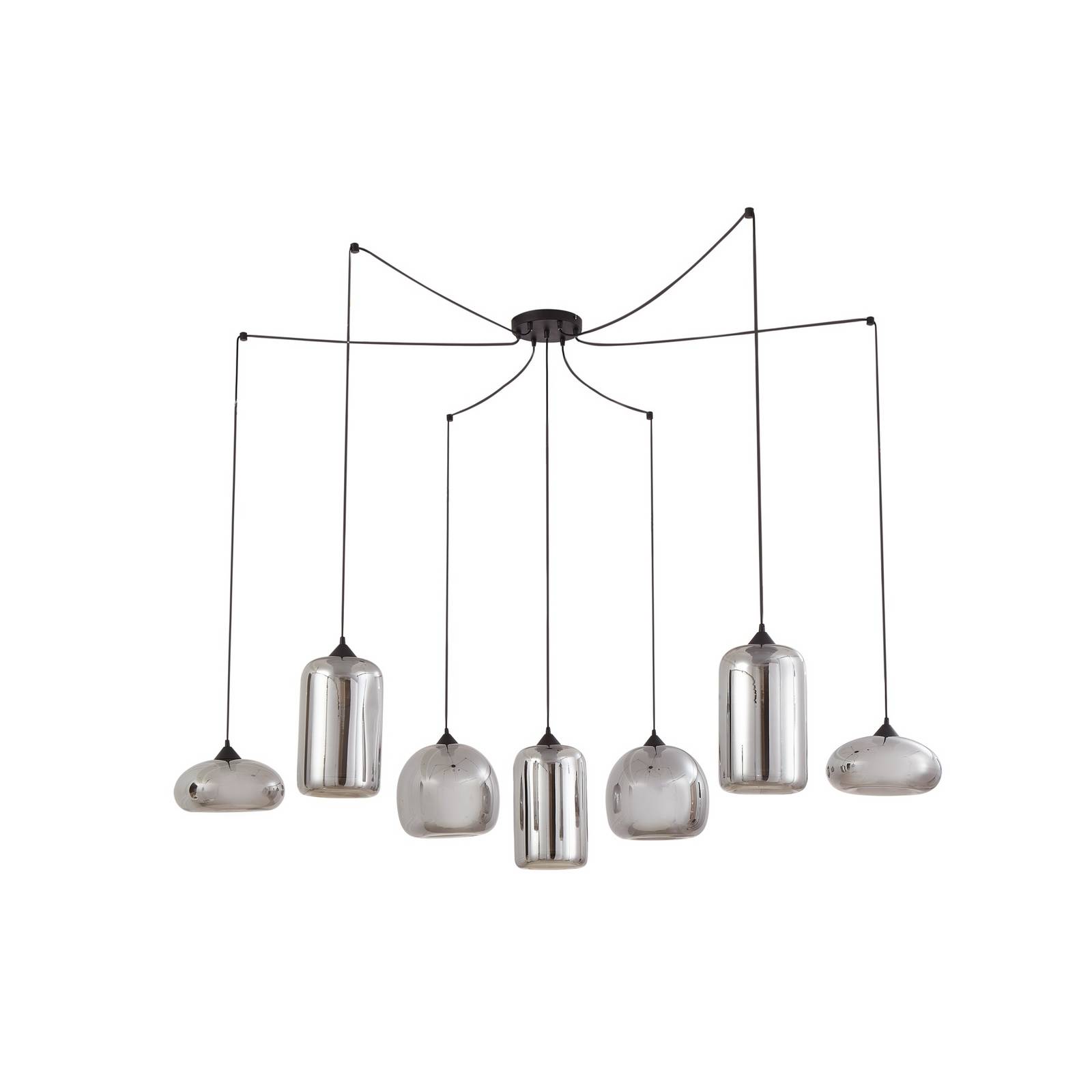 Globo - plafonnier - Riha - noir - verre métal verre fumé - lampe