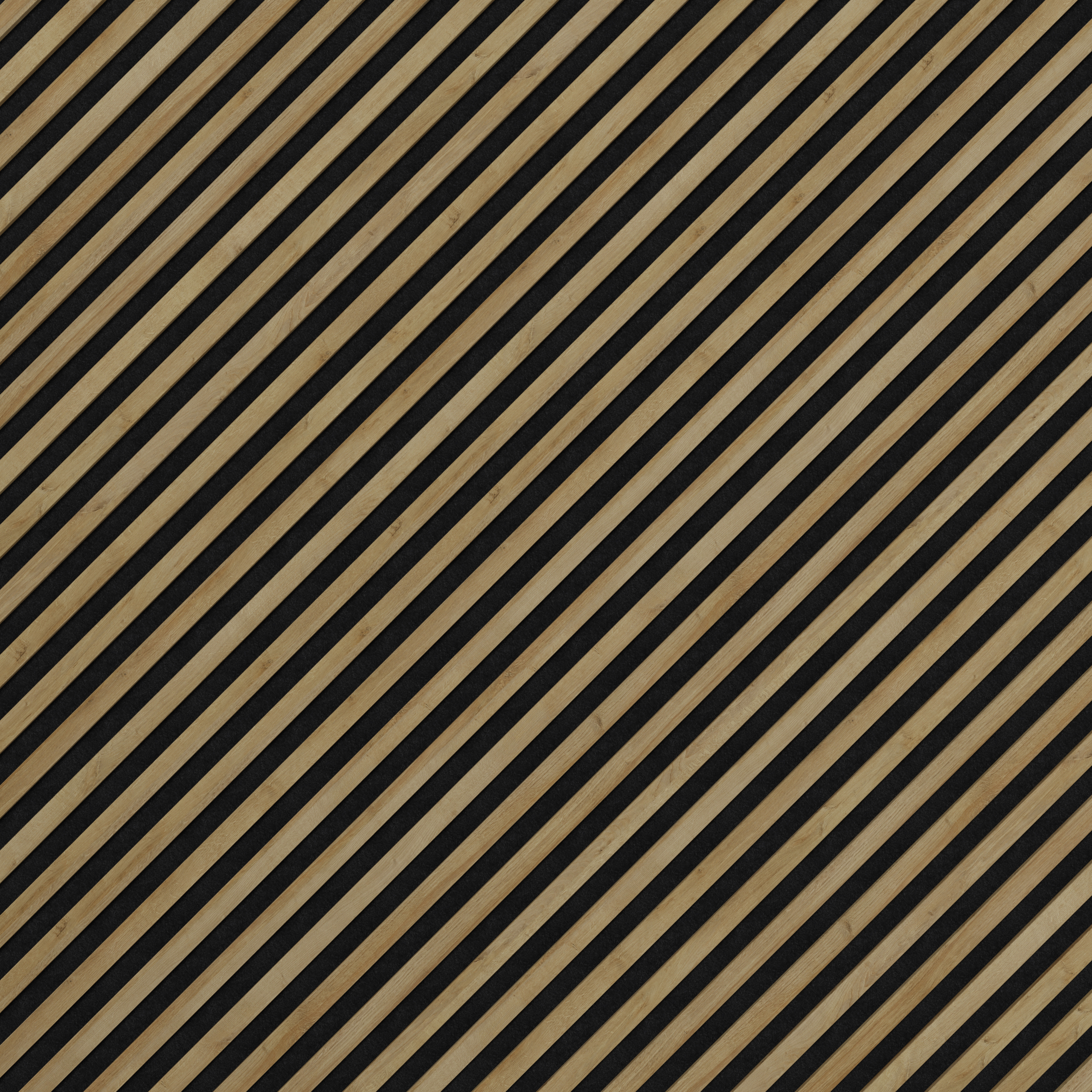 Panneau Tasseau Acoustique effet tasseau bois en feutre 1200mm x 605mm chêne sur noir Linea Proline Stegu - 11