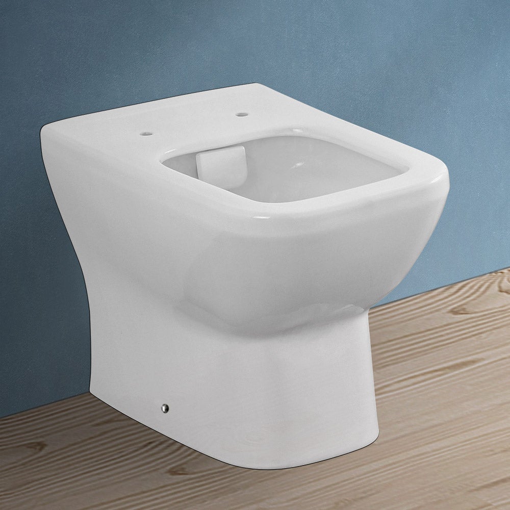 WC suspendu sans rebord en céramique avec vidange universelle Square ...