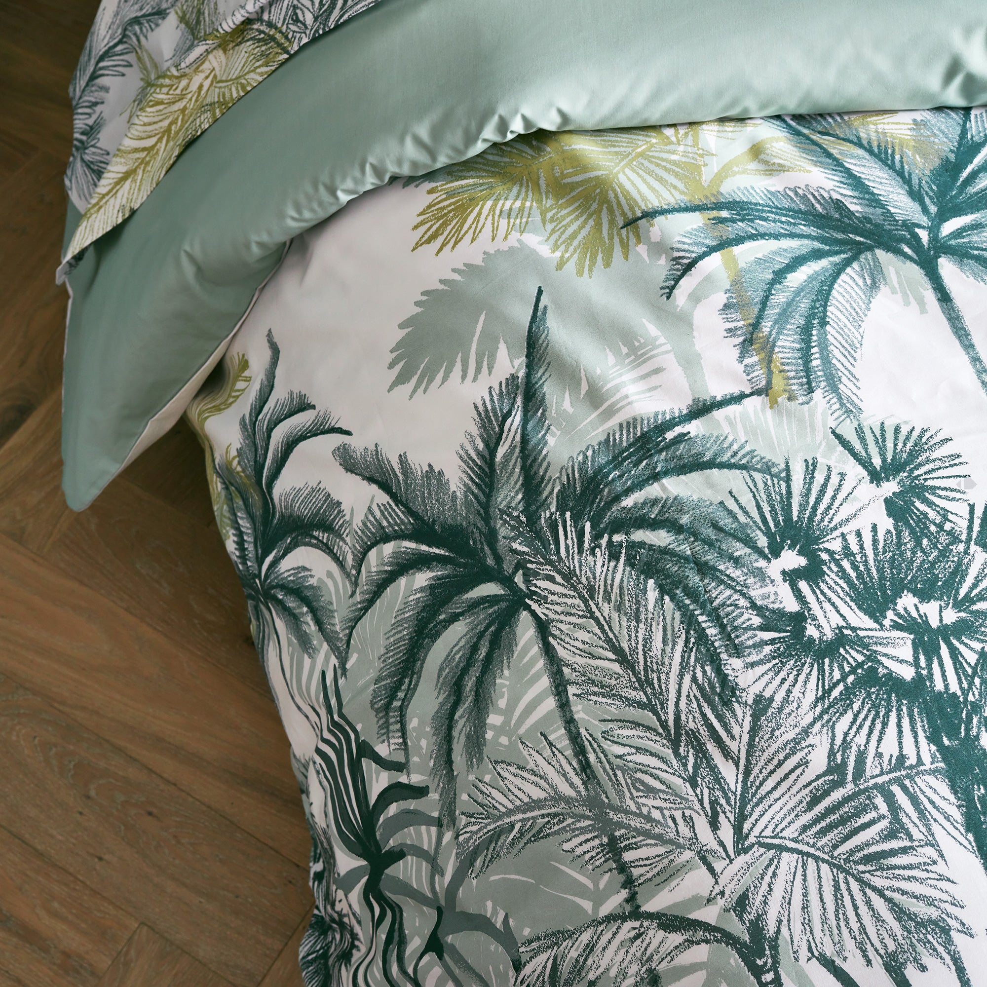 Drap plat 280x325 cm percale coton TRINIDAD mousson - 3