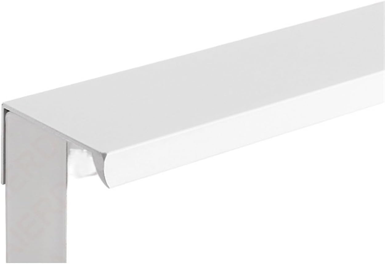 Zestaw 10 niewidocznych uchwytów do szuflad (kątowych, białych, o długości 150 mm), długie niewidoczne uchwyty meblowe ze stopu aluminium do szuflad i