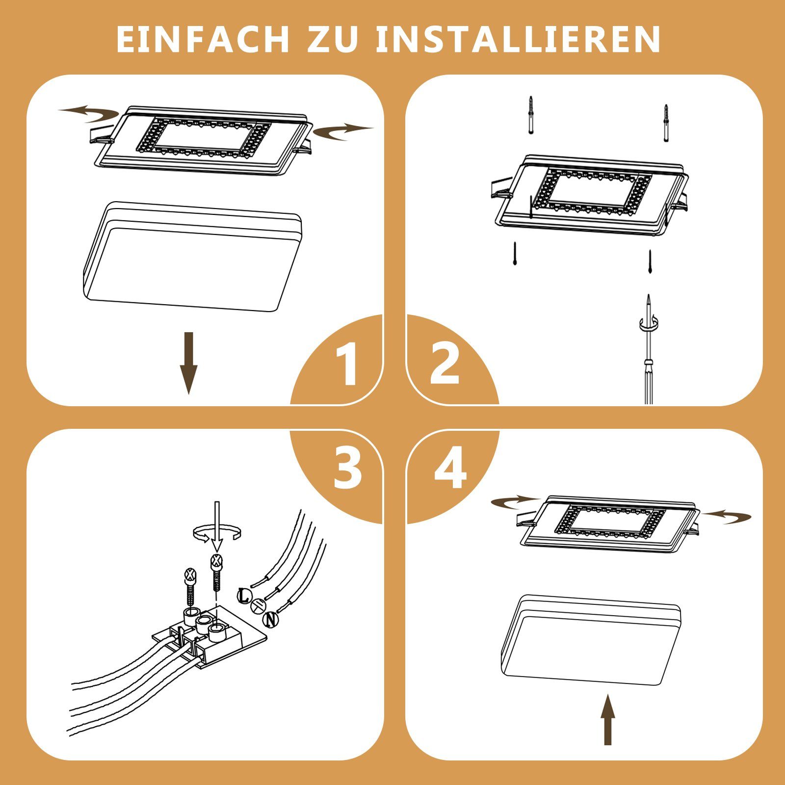 ZMH Plafonnier LED 37W Lampe de chambre étoilée avec télécommande - 9