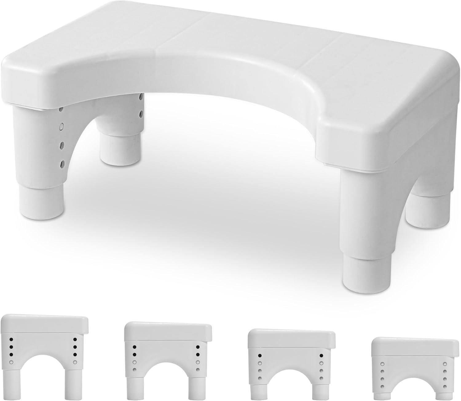 Tabouret Toilette Siège Toilette Enfant Réglable Et Pliable - Avec Marches Antidérapantes Et Accoudoirs - Support Jusqu'à 75 Kg - Apprentissage Propre Et Autonome Siège Bébé Hauteur Réglable