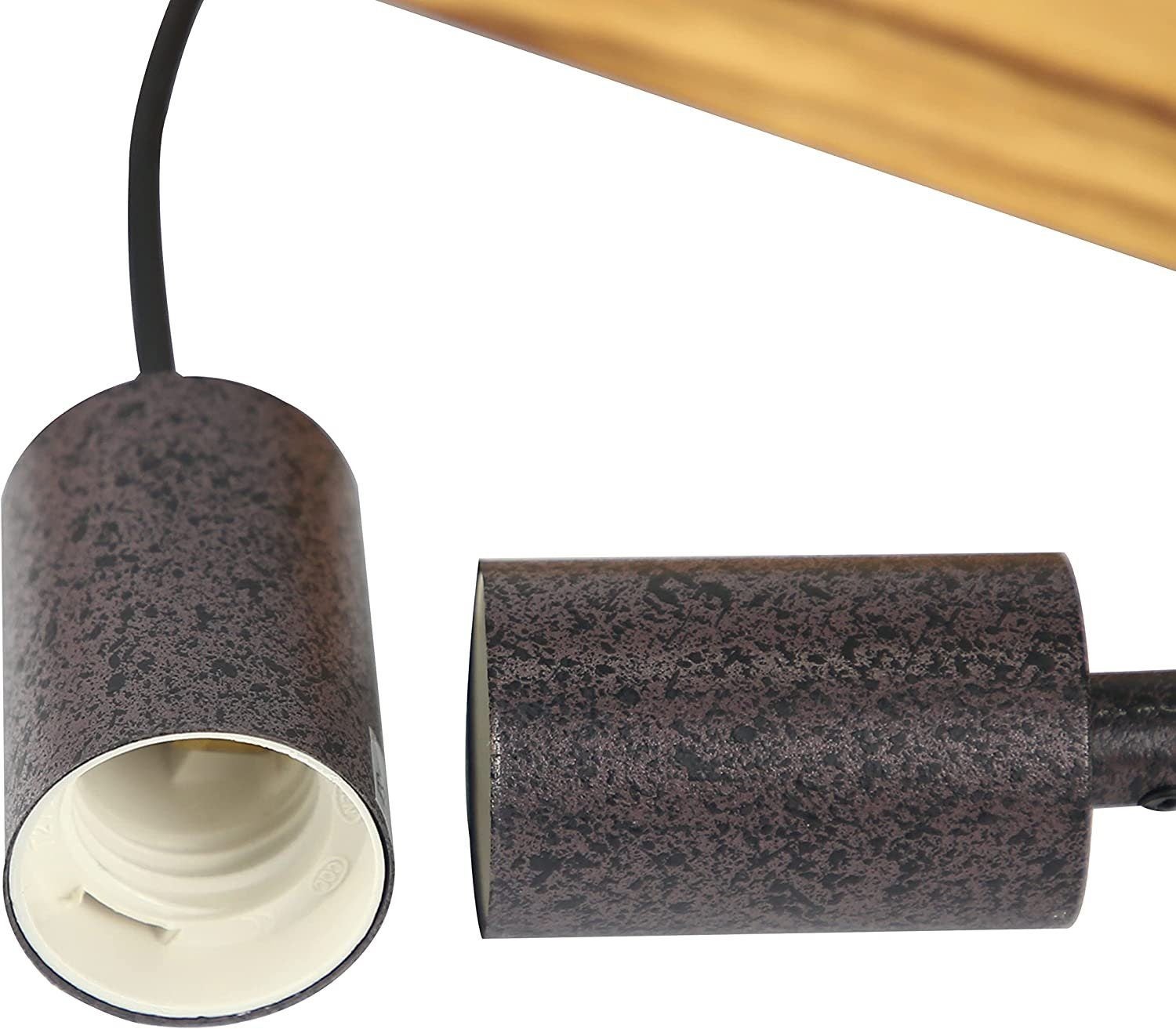 NETTLIFE Suspension table à manger en bois lampe suspendue vintage lampe de salle à manger rétron bois de 61CM - 3 x E27 max. - 7