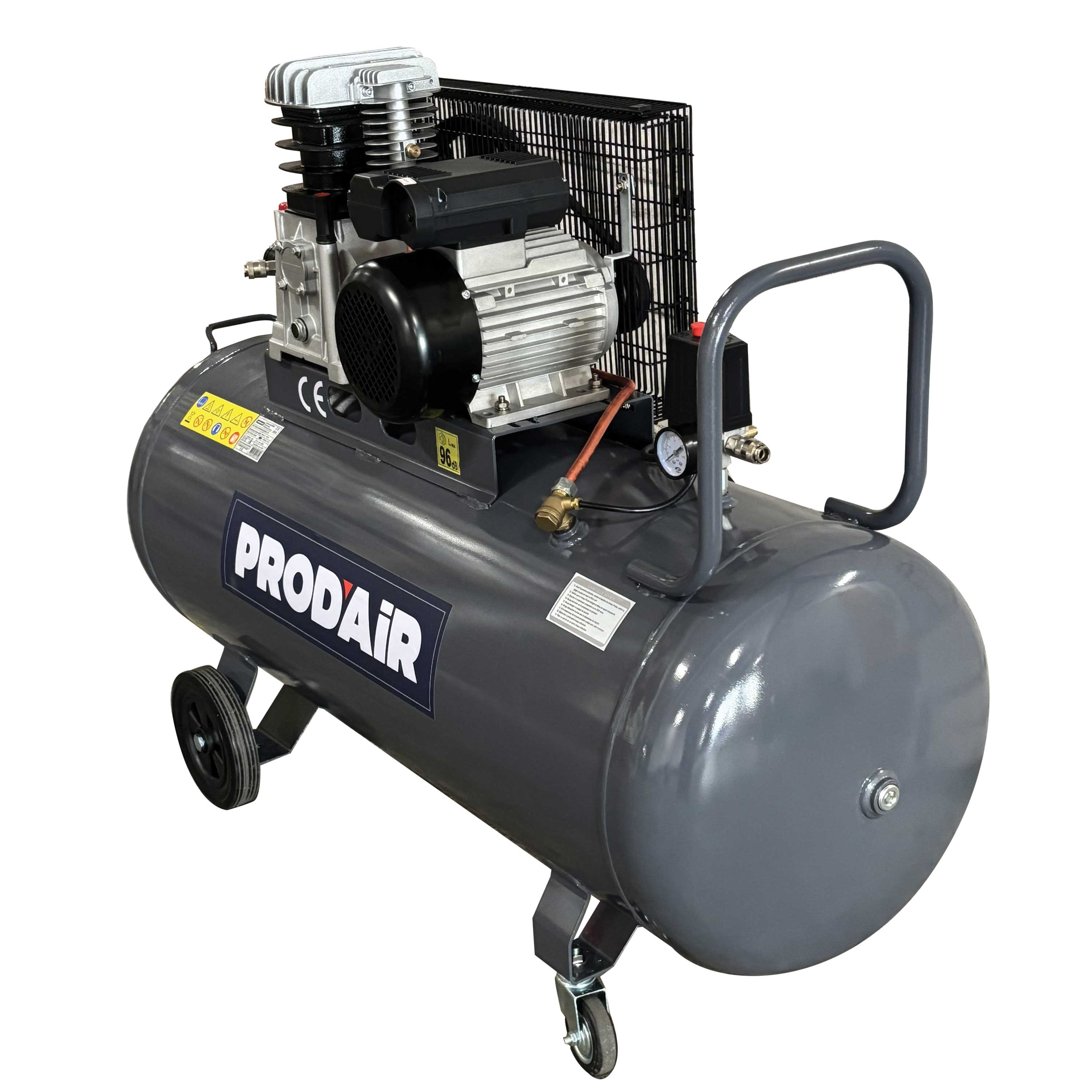 Compresseur 200 Litres 4 Cv 10 Bars Lubrifié Courroie Sur Roues - 2