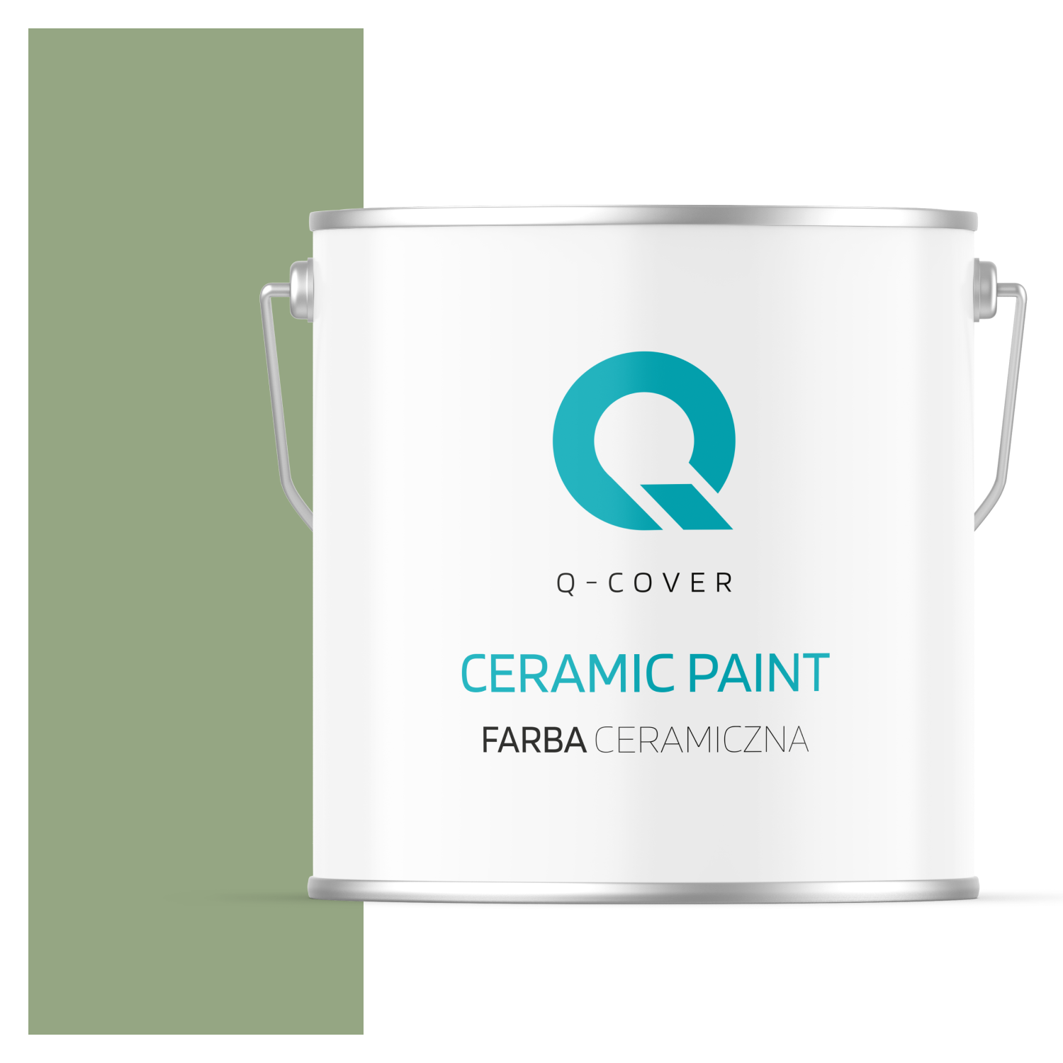 Farba Ceramiczna Do Ścian i Sufitów Q-Cover Oliwkowy ciemny H2036 Głęboki Mat 5L