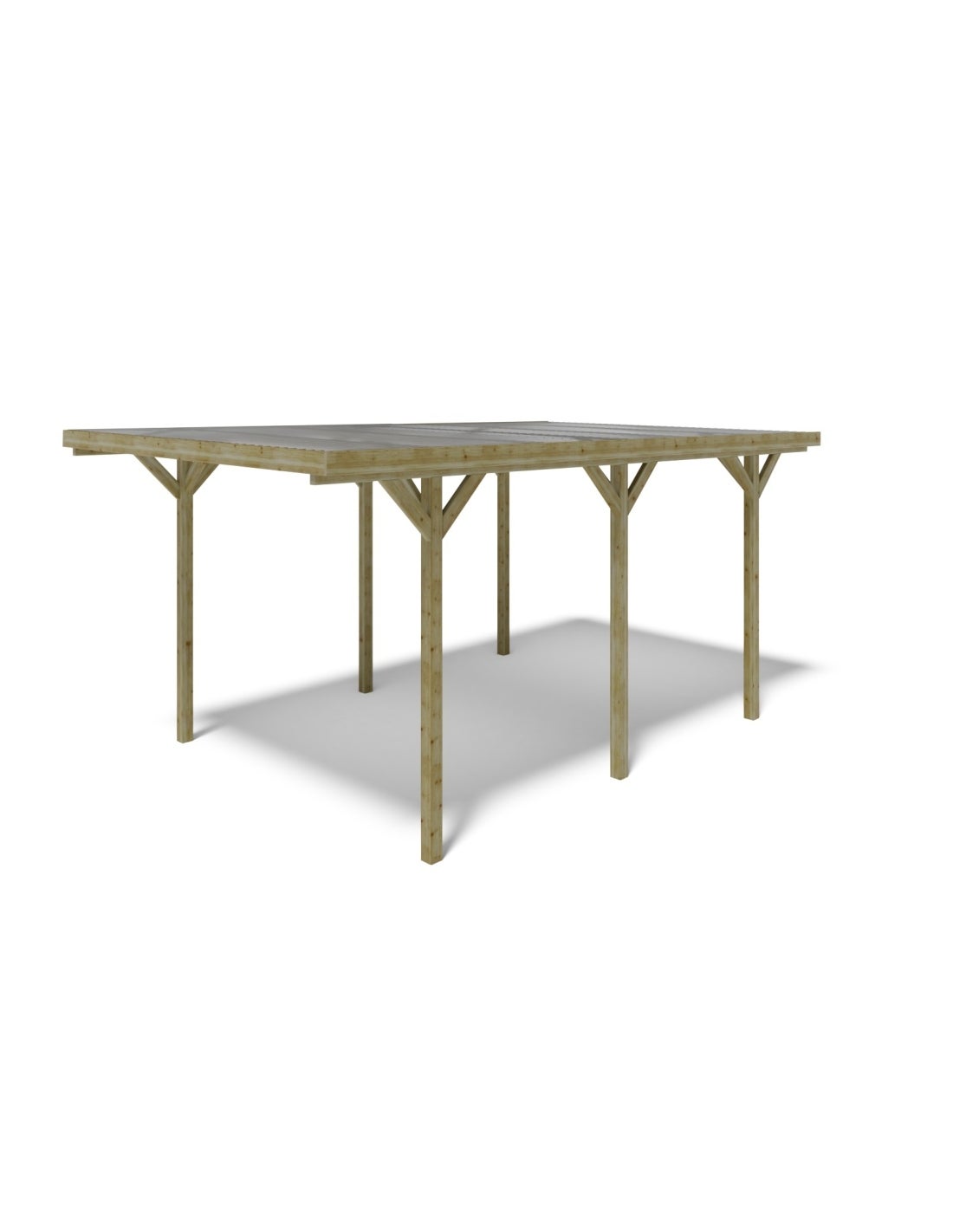 Carport, abri de voiture 3.04x5.12 m - 15.57 m2 - couverture PVC&nbsp; - CAR16PVCTR - ALTANKA - 9