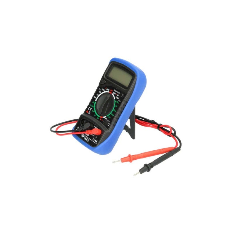 Multimètre Numérique Brilliant Tools - Tension AC/DC, Résistance, Fonction Hold - Avec Pile 9V Incluse
