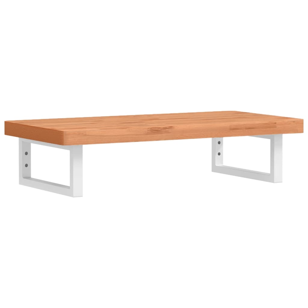 Maison Exclusive - Ripiano a Parete per Lavabo in Acciaio e Massello di Faggio - 2