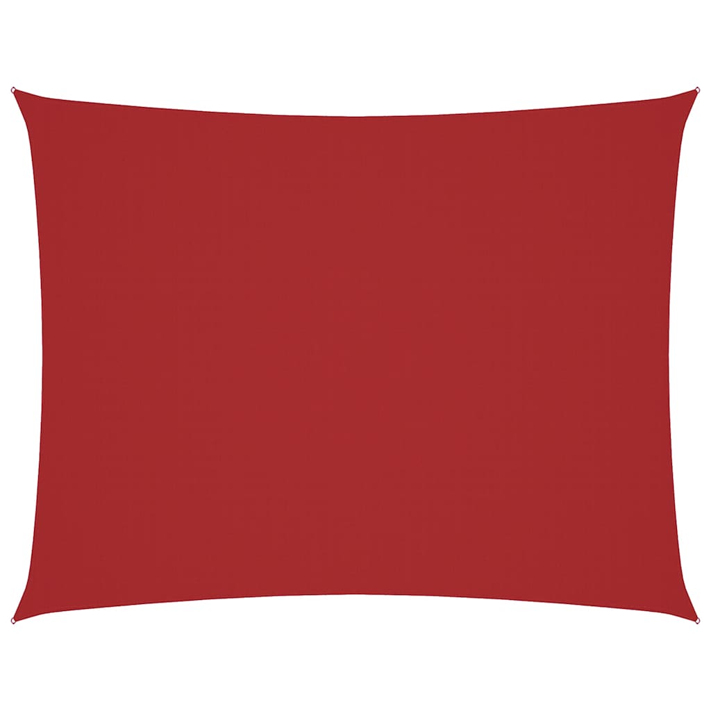 Voile d'ombrage rectangulaire - Tissu Oxford enduit de PU - Rouge ...