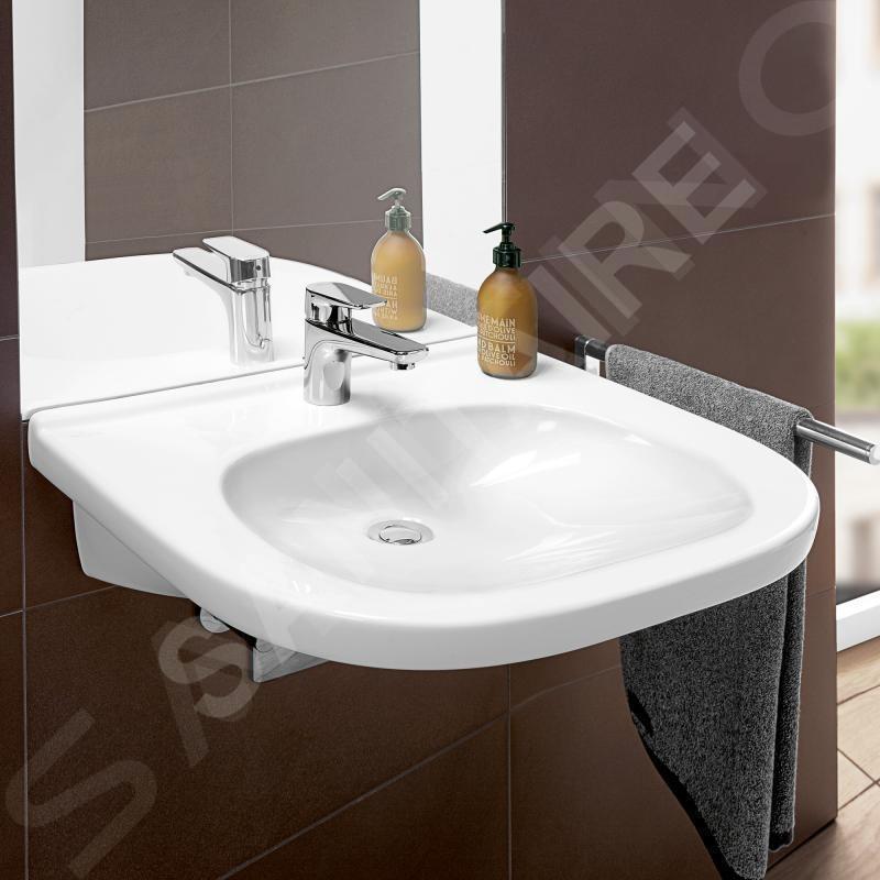 Villeroy & Boch ViCare lavabo, 1 trou pour robinet, sans trop-plein, non rectifié, 560x550mm, 411956R1, Farbe: Céramique blanche Plus - 3