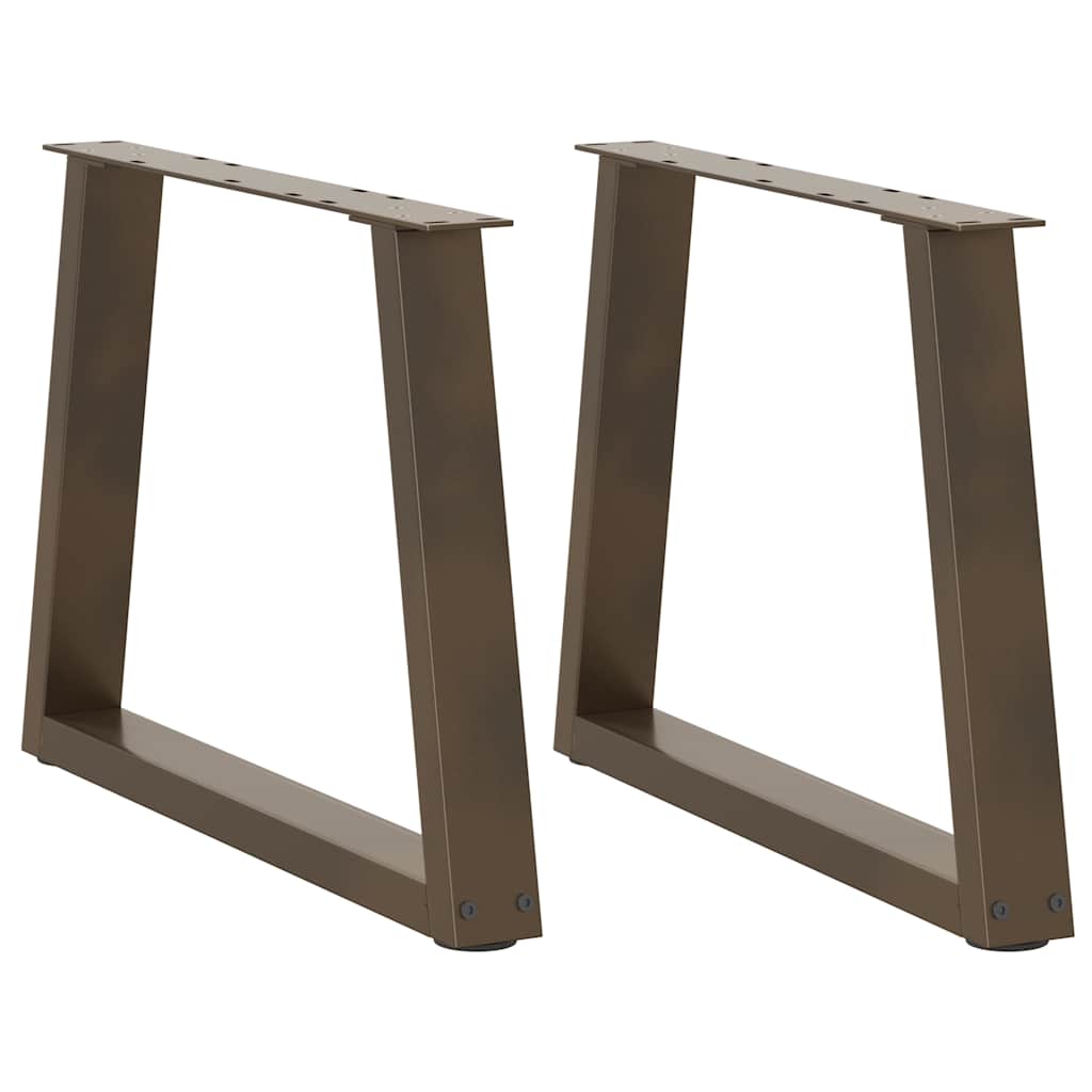 Nogi do stolika kawowego w kształcie litery V 2 szt. Naturalna stal 60x(42-43,3) cm Stal vidaXL