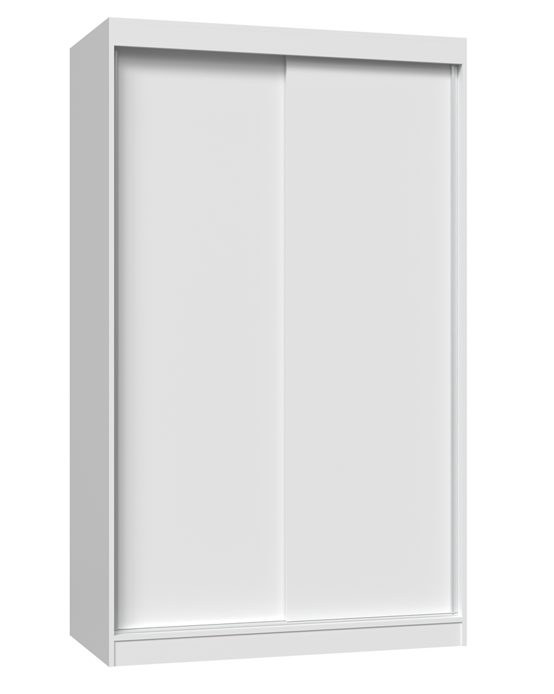Szafa Przesuwna Topeshop IGA 120 cm Drzwi Przesuwne Półki Biel 61x120x200 cm 1 szt.