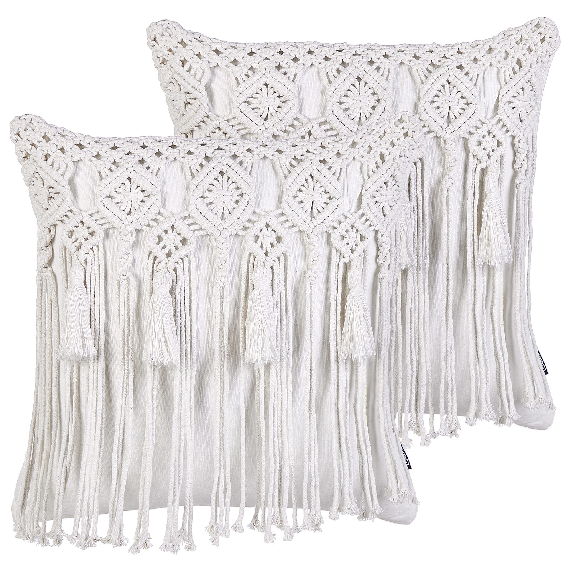 Set di 2 cuscini Trama geometrica EYTELIA Bouclé 45 x 45 cm Blu | Leroy Set di 2 cuscini Trama geometrica EYTELIA Bouclé 45 x 45 cm Blu | Leroy