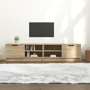 2 Mobili Porta TV VidaXL – Legno Vecchio 80x35x36.5 Cm, Mobile HiFi Con Anta E Ripiani