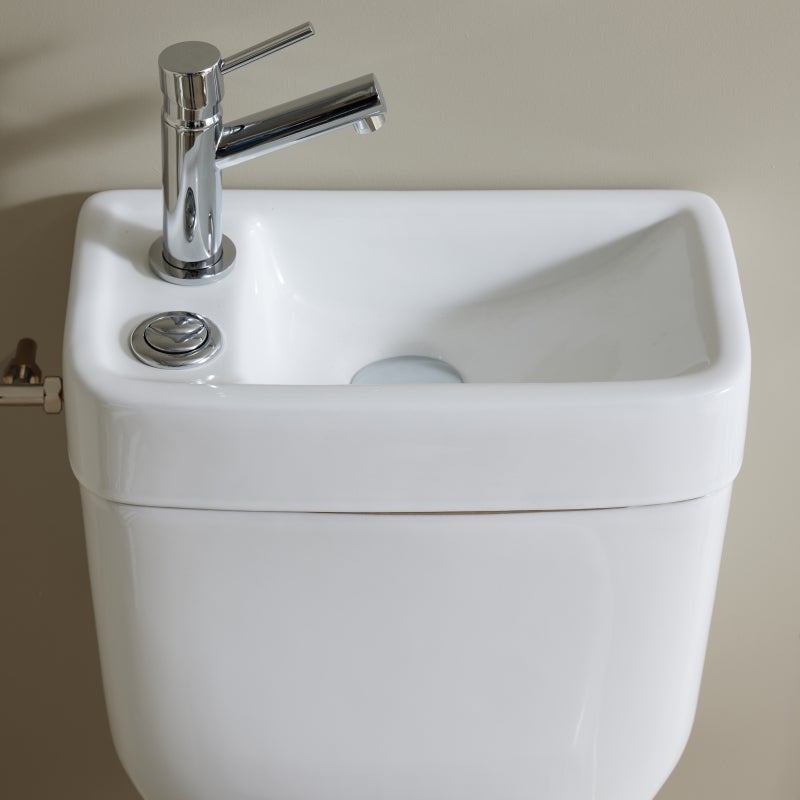 WC à poser avec lave-mains intégré avec bride sortie verticale - Vertigo duo - 4