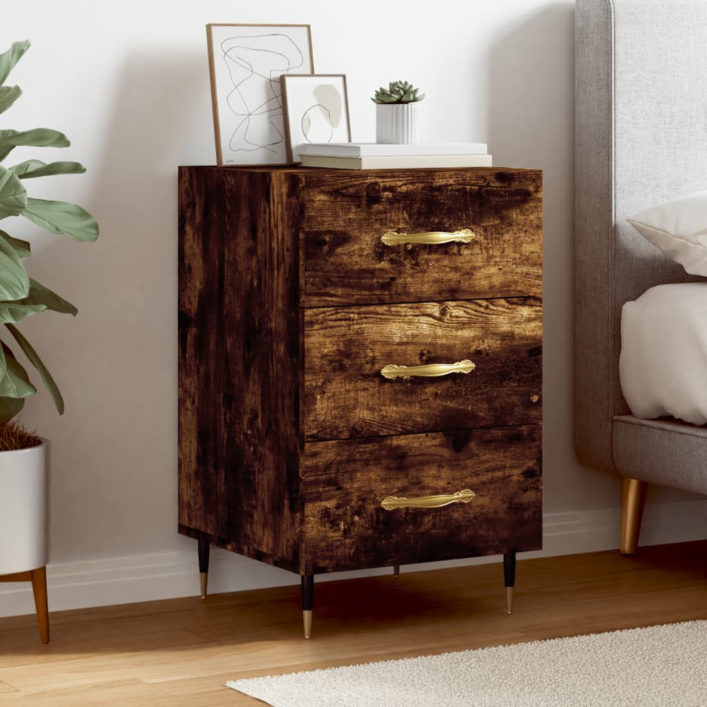 Mesita De Noche,Mesilla De Noche Madera De Ingeniería Roble Sonoma 40x40x50 Cm CFW73279 | Leroy
