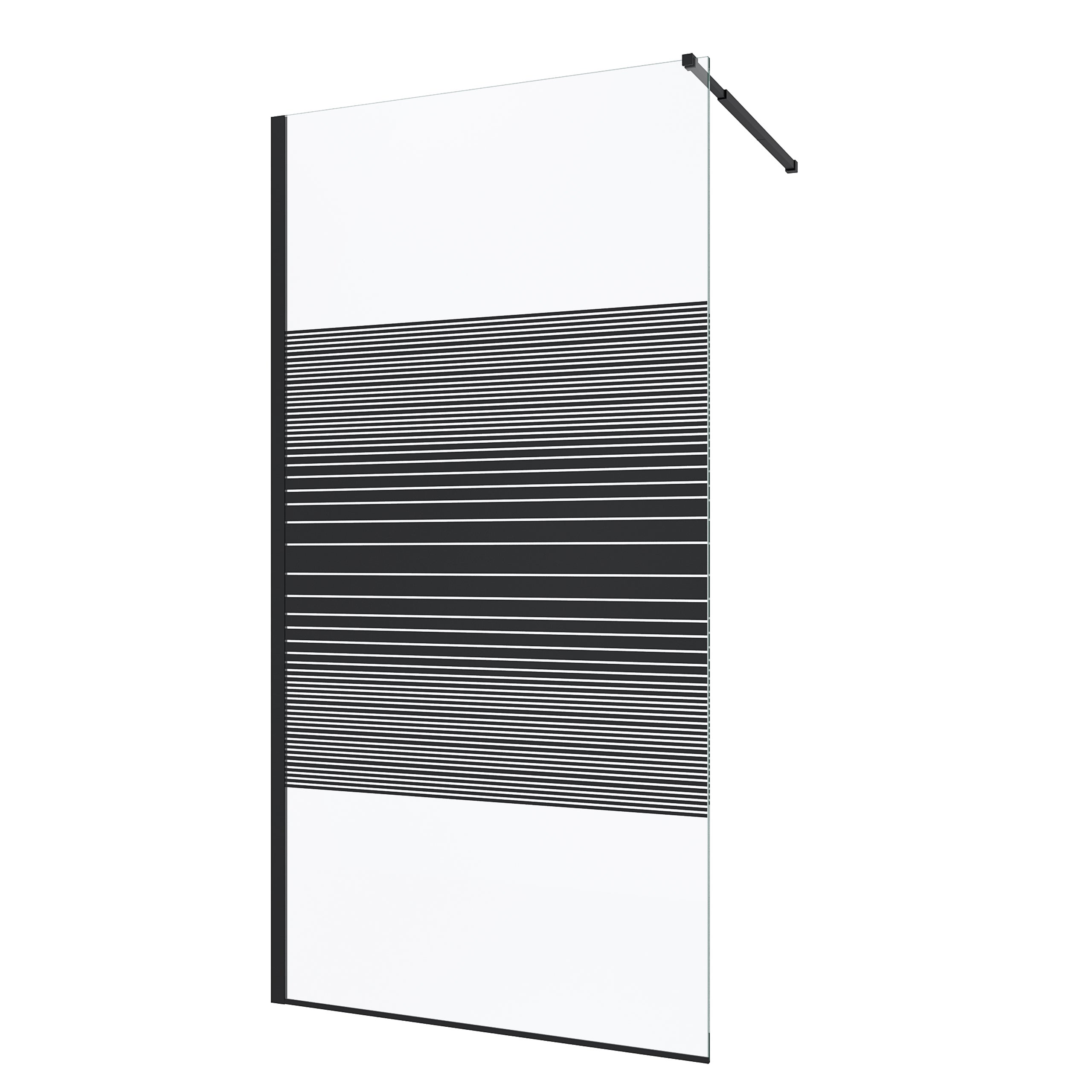 Ścianka prysznicowa SEVANTE MAYON 80x195cm Walk-In czarne pasy 1 szt.