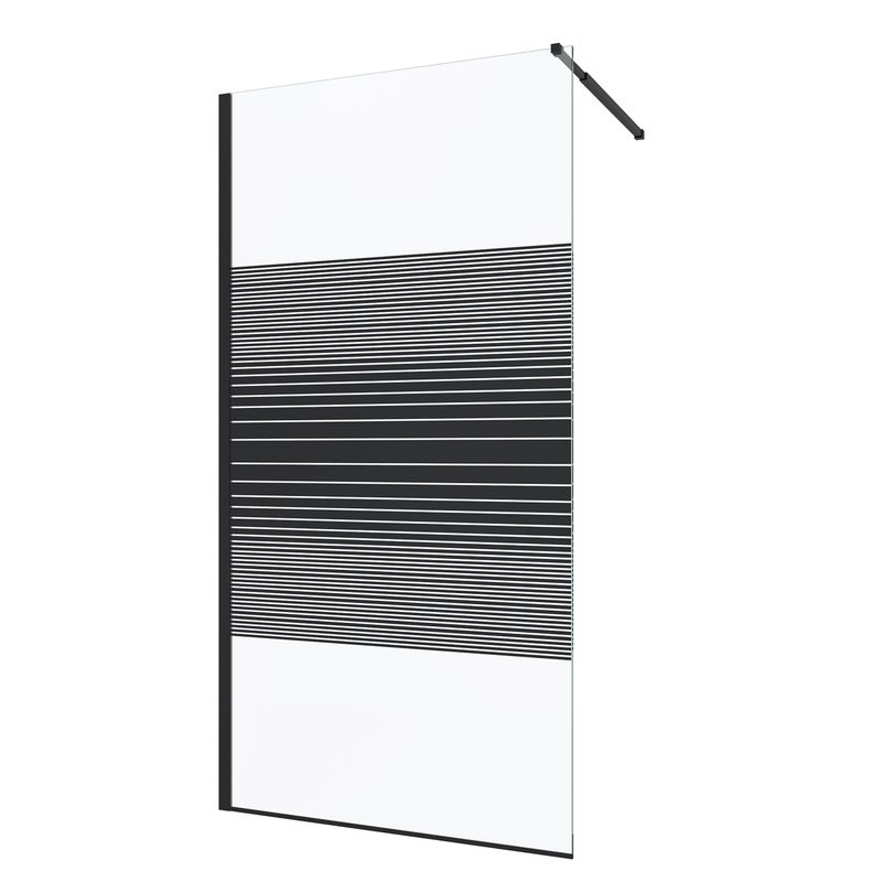 Ścianka prysznicowa SEVANTE MAYON 80x195cm Walk-In czarne pasy 1 szt.