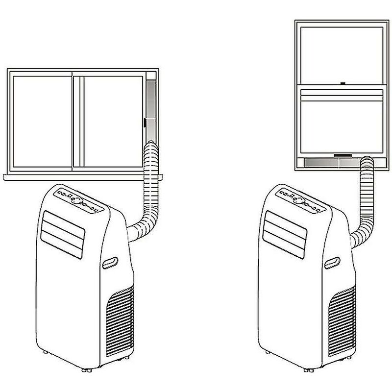 Joint de fenêtre réglable pour climatiseur universel mobile - deux sections + connecteur de 15 cm - 3