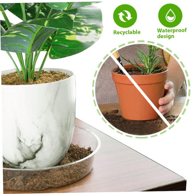 Lot De 15 Soucoupes Transparentes Pour Pots De Fleurs - 3 Tailles (15,2 Cm, 17,5 Cm, 19,5 Cm) - Protection Des Surfaces