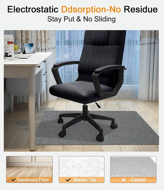 Highdi Tapis Chaise de Bureau, Gris Semi-Circulaire Tapis Chaise Highdi Tapis Chaise de Bureau, Gris Semi-Circulaire Tapis Chaise