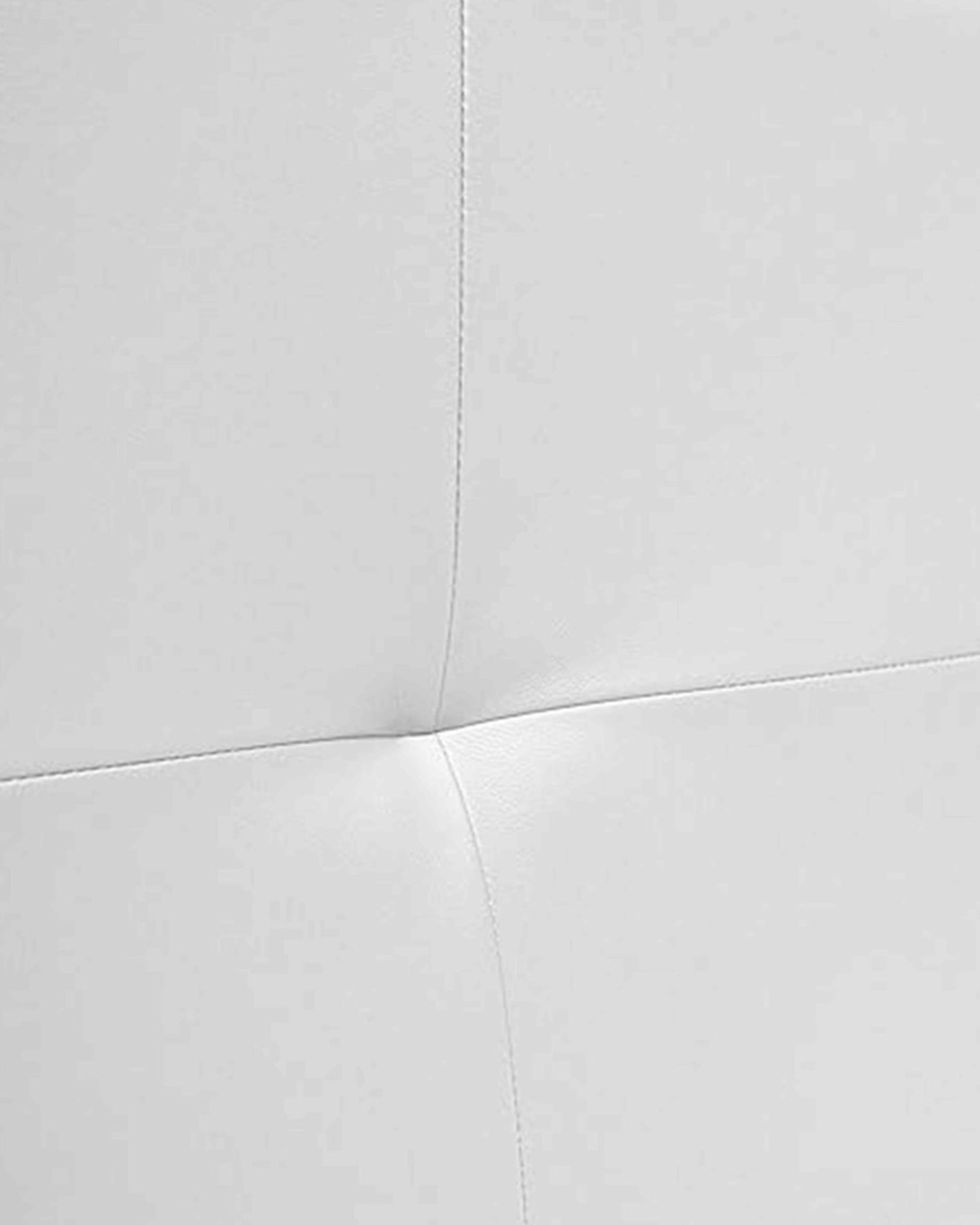 Cabecero de cama JENSEN tapizado en polipiel blanco, cama doble 150 cm - 4