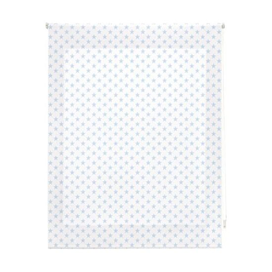 Estor enrollable infantil - estor infantil tamaño 160x250 - estor enrollable color blanco con estrellas celeste   blindecor