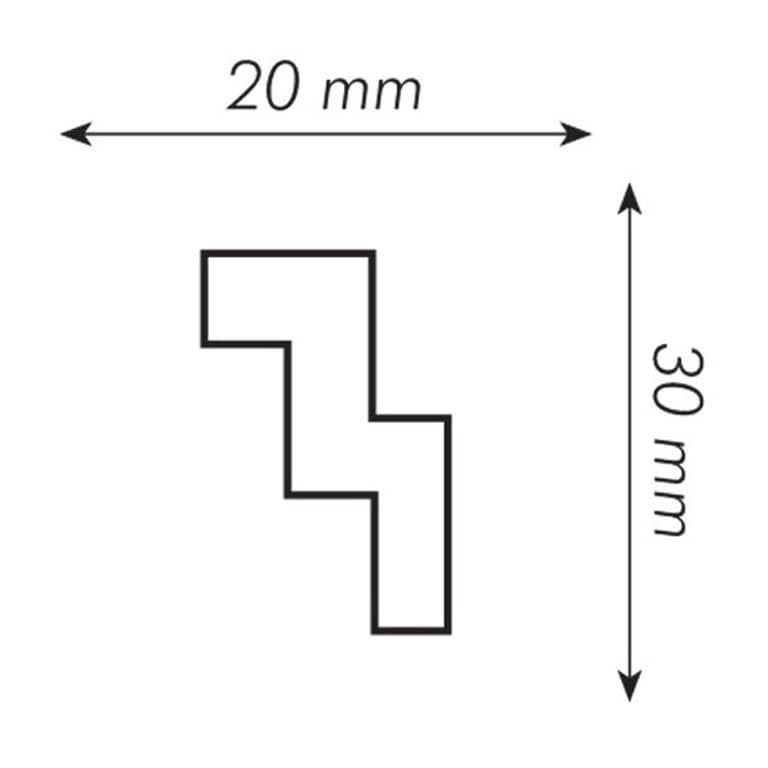 Cornisa techo i717 - Poliestireno extruido XPS - Medidas: 200 x 3 x 2 cm - Bovelacci - 2