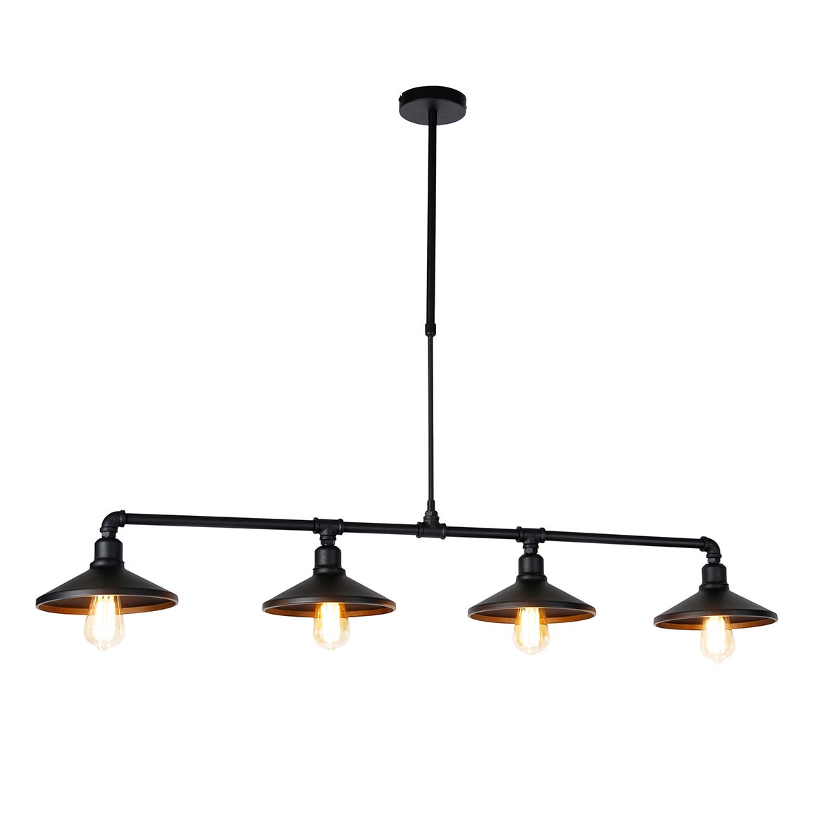 Inteligentna lampa wisząca czarna 4-punktowa z Wi-Fi ST64 - Laser
