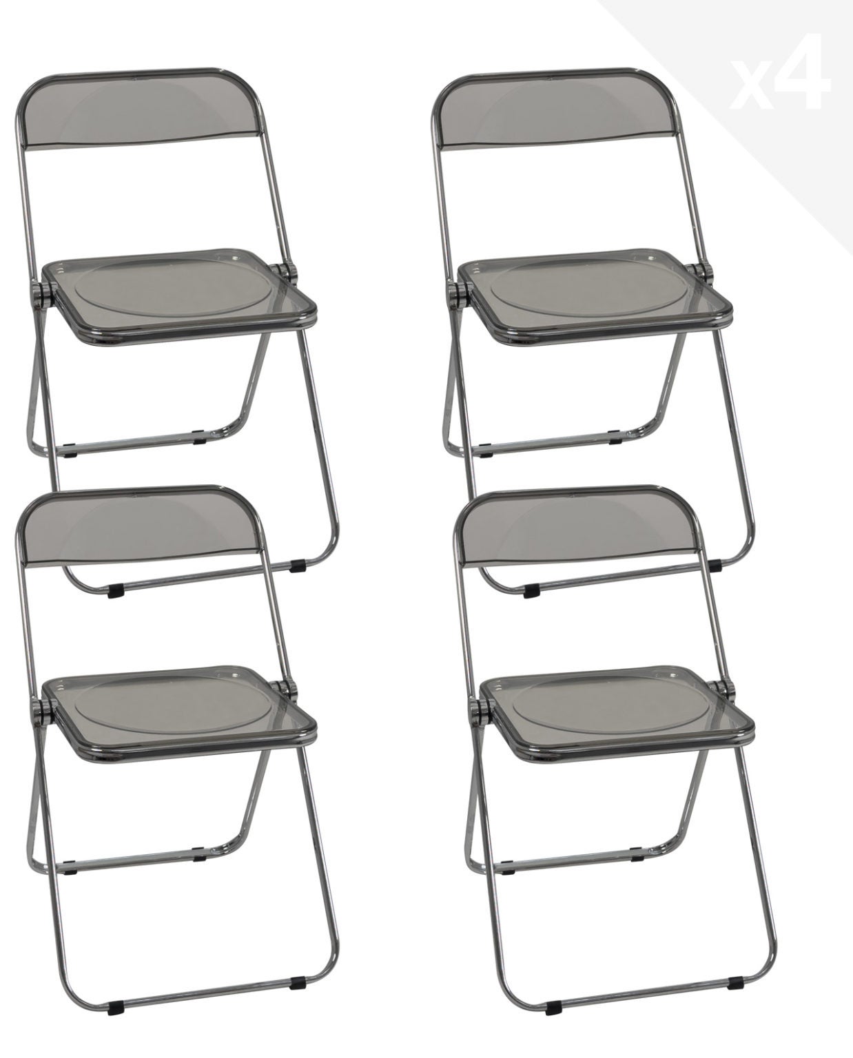 Lot De Chaises Pliantes De Camping – Style Rétro Vintage – Motif Fleurs Oranges Sur Fond Marron