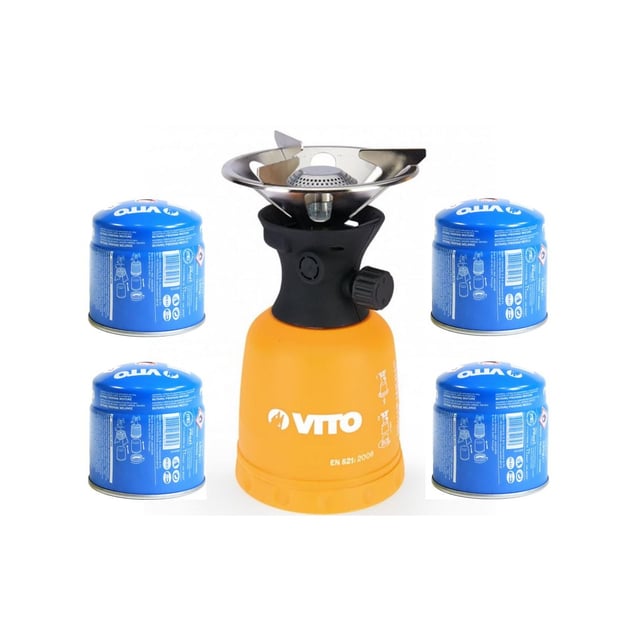 3000W Réchaud de camping avec allumage piézo coupe-vent petit réchaud à