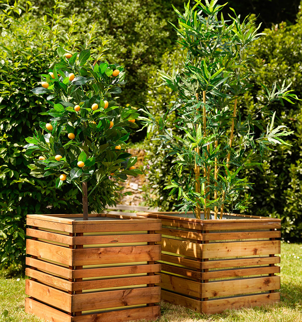 Jardinière En Bois Carrée Lign Z 60 - 2