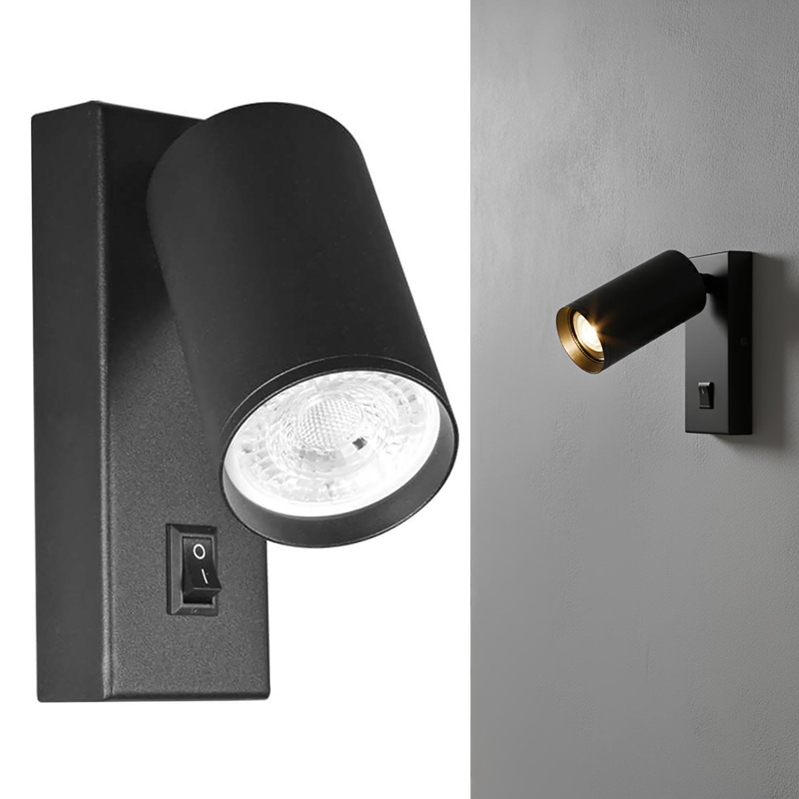 Lampada Da Parete Con Faretto Orientabile Giotto Square Porta Usb - Foto 5