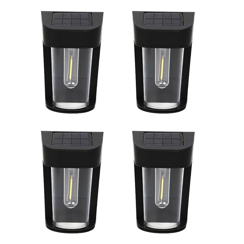 4-częściowe solarne lampy ścienne balkonowe, oświetlenie solarne, wodoodporne lampy ścienne